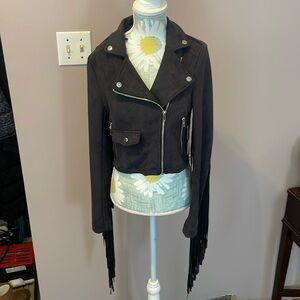 Missguided Fringe Moto Jacket